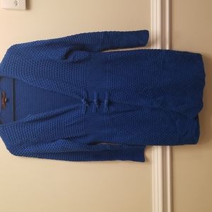 Fever, Royal Blue Long Cardigan, Size Large